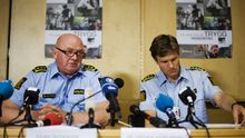 Johan Fredriksen, Chef der Olsoer Polizei, und sein Kollege. 87 Prozent der Norweger haben das Gefühl, die Polizei arbeitete auf ihrer Seite.