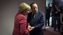 Der französische Präsident François Hollande und Bundeskanzlerin Angela Merkel auf dem EU-Gipfel in Brüssel