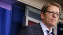 Präsidentensprecher Jay Carney bei einer Pressekonferenz im Weißen Haus