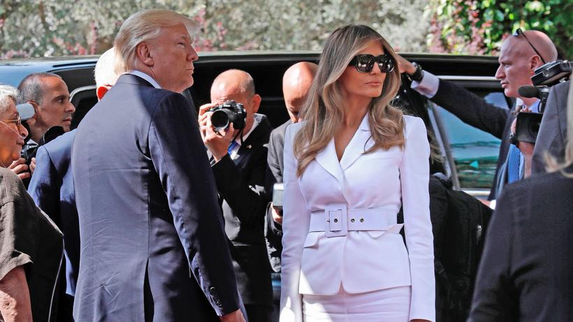 Melania Trump: First Lady Melania Trump und US-Präsident Donald Trump am 22. Mai 2017 in Jerusalem