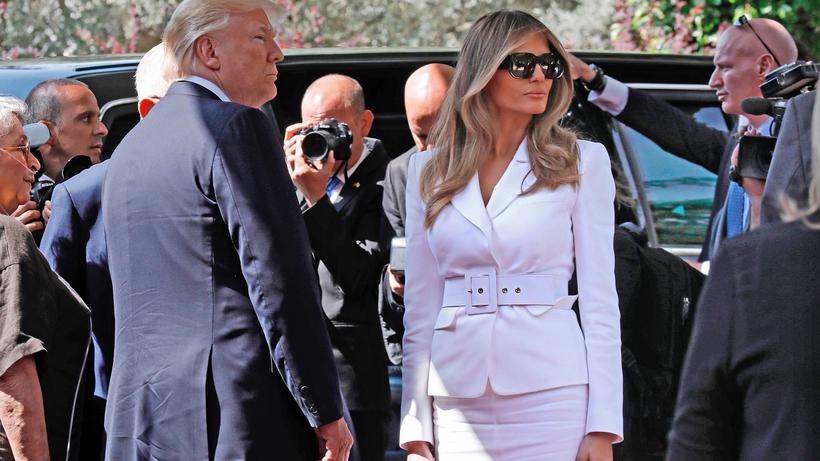 Melania Trump: First Lady Melania Trump und US-Präsident Donald Trump am 22. Mai 2017 in Jerusalem