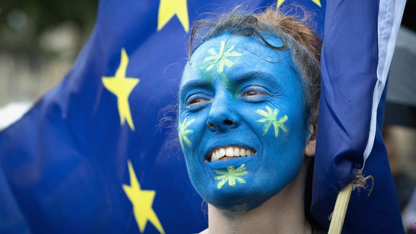 EU-Reform: Eine Pro-EU-Demonstrant bei einer Kundgebung in Bristol von dem Brexti-Referendum © Matt Cardy/Getty Images () 