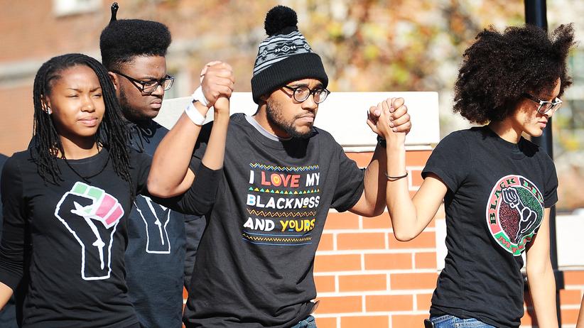 Studentenproteste: Studenten in Missouri protestieren gegen Rassismus.