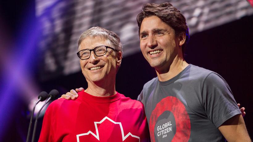 Globaler Fonds: Bill Gates und der kanadische Premier Justin Trudeau in Montreal