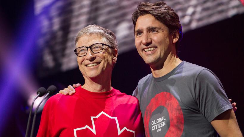 Globaler Fonds: Bill Gates und der kanadische Premier Justin Trudeau in Montreal