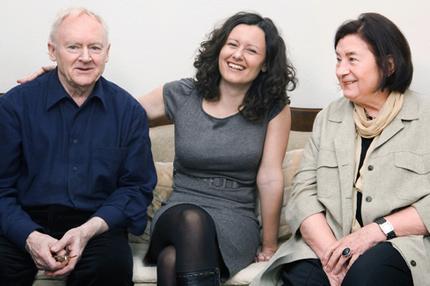 Jana Simon mit ihren Großeltern Christa und Gerhard Wolf