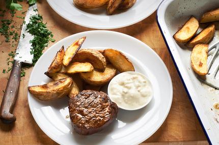 Steak mit Blue Cheese Sauce