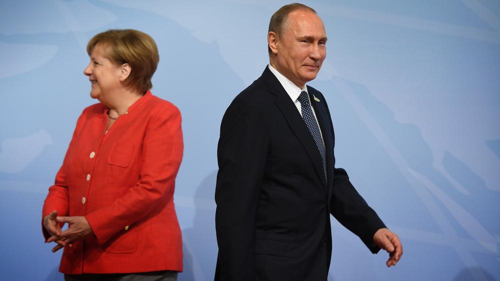 Russland: Angela Merkel und Wladimir Putin beim G20-Gipfel in Hamburg