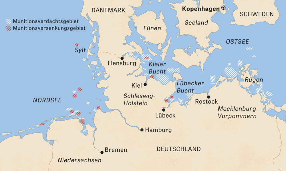 Nordsee  und Ostseekarte