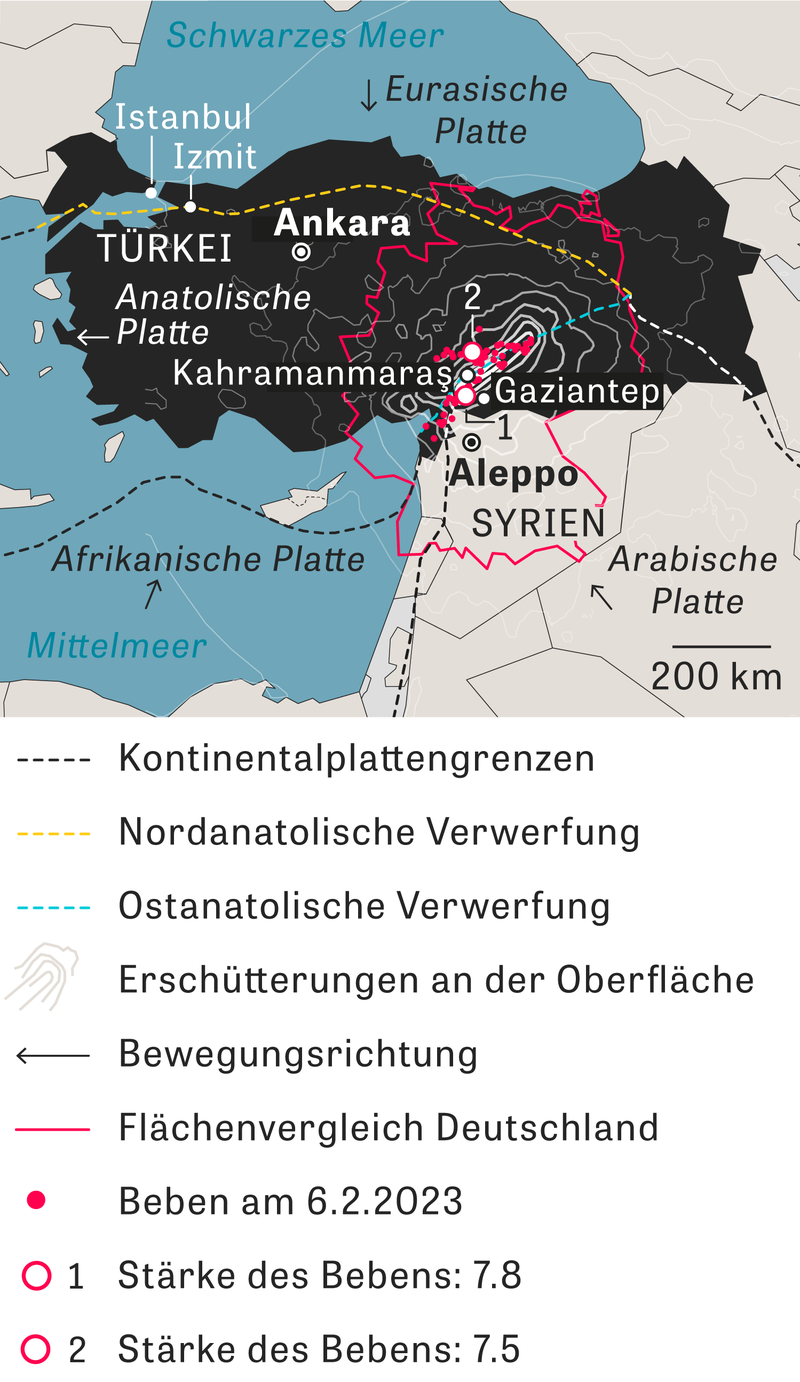 Wie hoch ist die Wahrscheinlichkeit für ein Erdbeben in der Türkei?