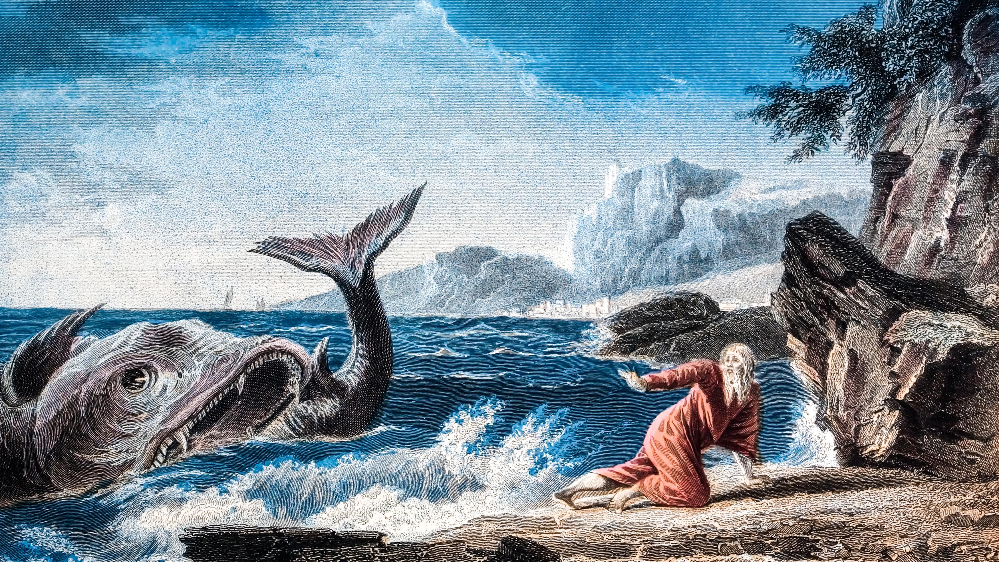 Библейский пророк во чреве кита 4 буквы. Prophet Jonah. Пророк Иона картина. Иона и кит. Доре пророк Иона.