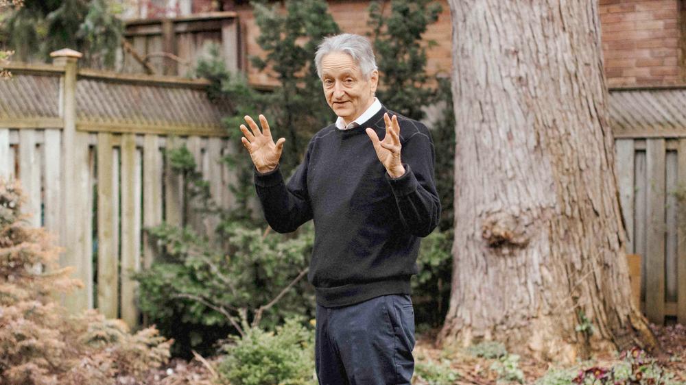 Nobel Prize for Physics: British computer scientist and psychologist Geoffrey Hinton in the garden of houses in Toronto, Canada