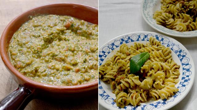 Pasta mit Pesto Pantesco: Ein Pesto, so salzig wie der Meerwind