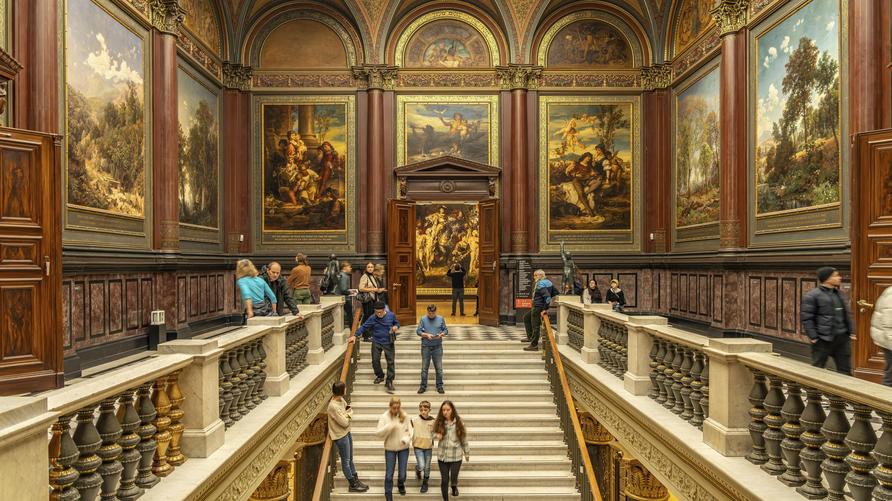 Ruhe in der Großstadt: Die nächste Stille Stunde in der Hamburger Kunsthalle wird voraussichtlich im Herbst sein.
#############################
Interior of the Hamburger Kunsthalle, Hamburg, , Europe