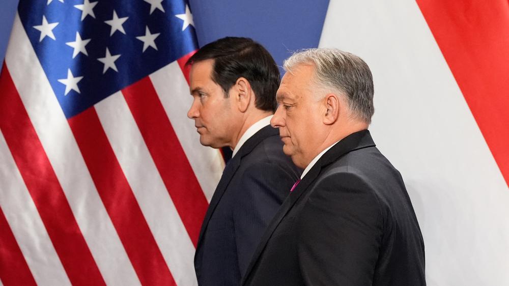  US-Außenminister Marco Rubio und Ungarns Regierungschef Viktor Orbán.