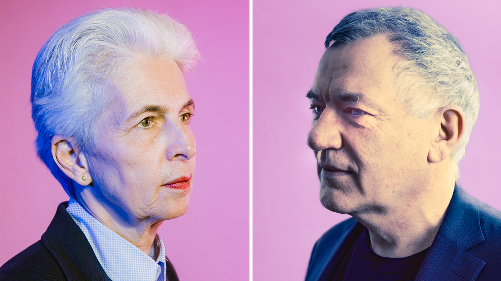  Marie-Agnes Strack-Zimmermann, FDP (links); Jan van Aken, Die Linke (rechts)