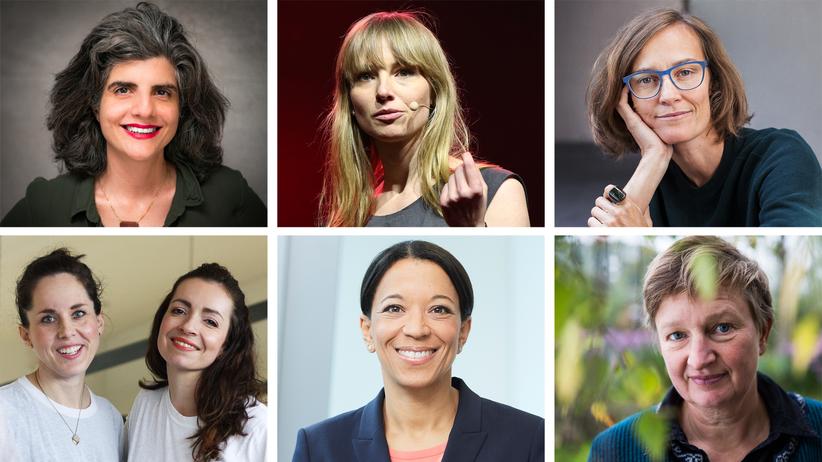 "25 Frauen Award": Von oben l. nach unten r.: Dr. Shermin Voshmgir, Anne Kjaer Riechert, Ida Tin sowie Constanze Klotz und Hanna Charlotte Erhorn, Janina Kugel, Ise Bosch