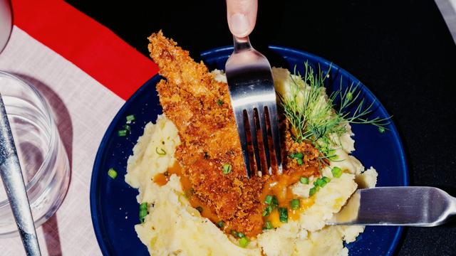 No-Fisch-Stäbchen mit Kartoffelpüree: No-Fisch-Stäbchen mit KaPü