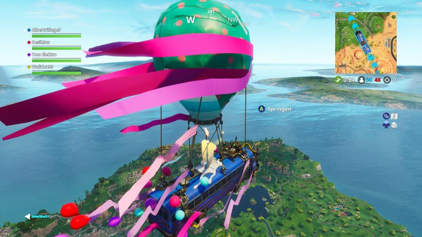 fortnite da ist der bus noch nicht springen und so beginnt - fortnite uhren sammeln