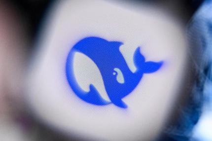 Digital Services Act: A photo taken on April 1, 2025 shows AI letters on a laptop screen (R) next to the logo of Deepseek AI application on a smartphone screen in Frankfurt am Main, western Germany. (Photo by Kirill KUDRYAVTSEV / AFP)