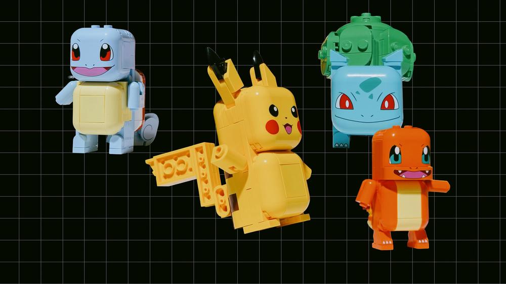 Lego und Pokémon: Pikachu, Glumanda und Schiggy sind zurück: als schlaue Legosteine.