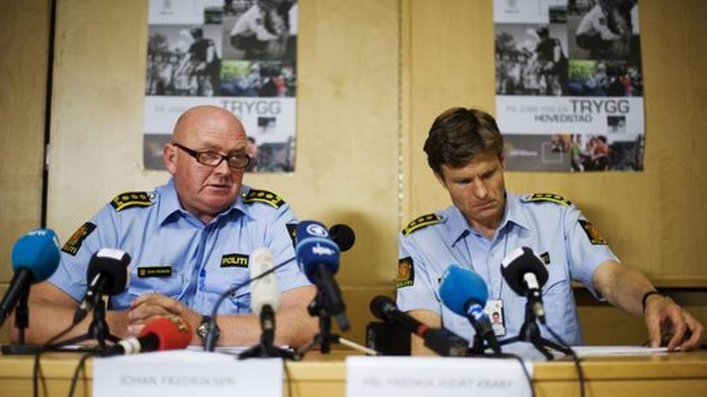 Norwegen: Johan Fredriksen, Chef der Olsoer Polizei, und sein Kollege. 87 Prozent der Norweger haben das Gefühl, die Polizei arbeitete auf ihrer Seite.