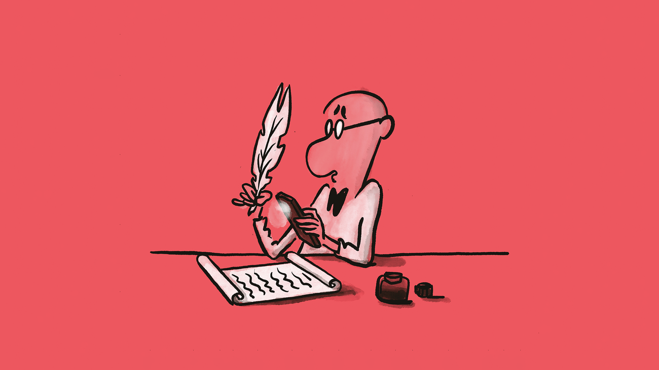 Handschrift: "Kannst du bitte, bitte, bitte so schreiben, dass ich es lesen kann?"