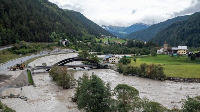 Unwetter: Mehr als 200 Evakuierungen wegen Überschwemmungen in der Schweiz