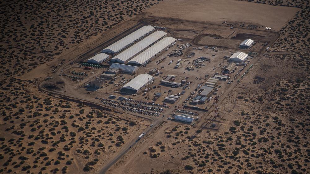  Camp East Montana auf dem Militärgelände Fort Bliss nahe der Stadt El Paso in Texas ist die größte Haftanstalt für Migranten in den USA.