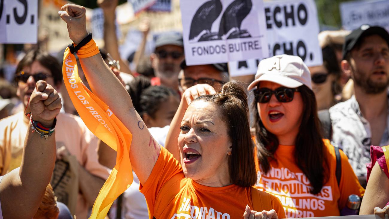Spanien: Zehntausende protestieren in Madrid gegen Wohnkrise 
