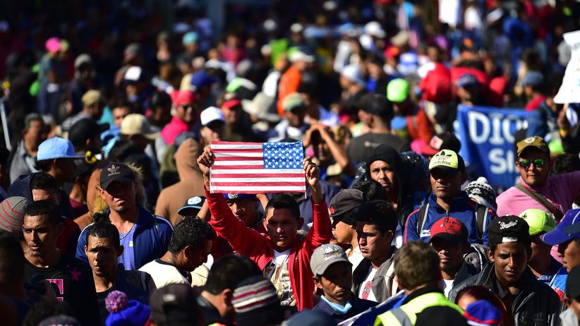 Mexiko: Migranten aus Zentralamerika an der Grenze zwischen Mexiko und den USA