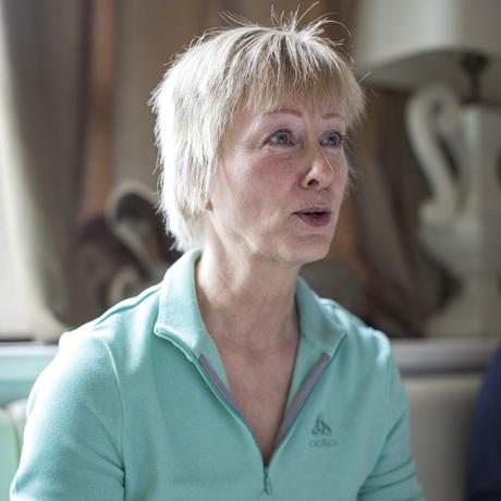 Tschechien: Iris Gutmann während des Gesprächs.