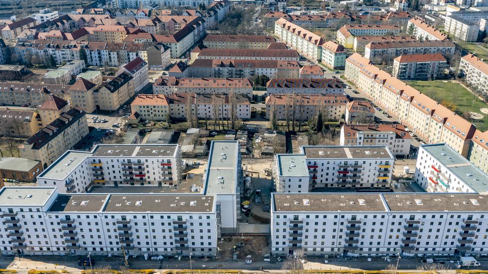 Rechtsextremismus in Leipzig: Wohnhäuser in Leipzig. Rechtsextreme drängen in der Stadt auf den Immobilienmarkt.