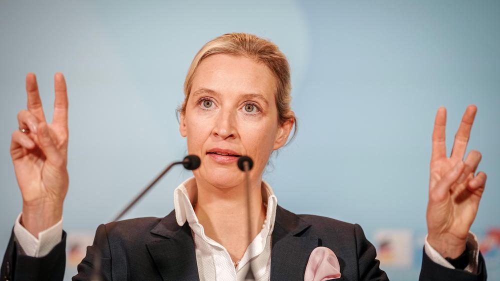 Alternative für Deutschland: AfD-Chefin Alice Weidel bei einer Pressekonferenz der Partei