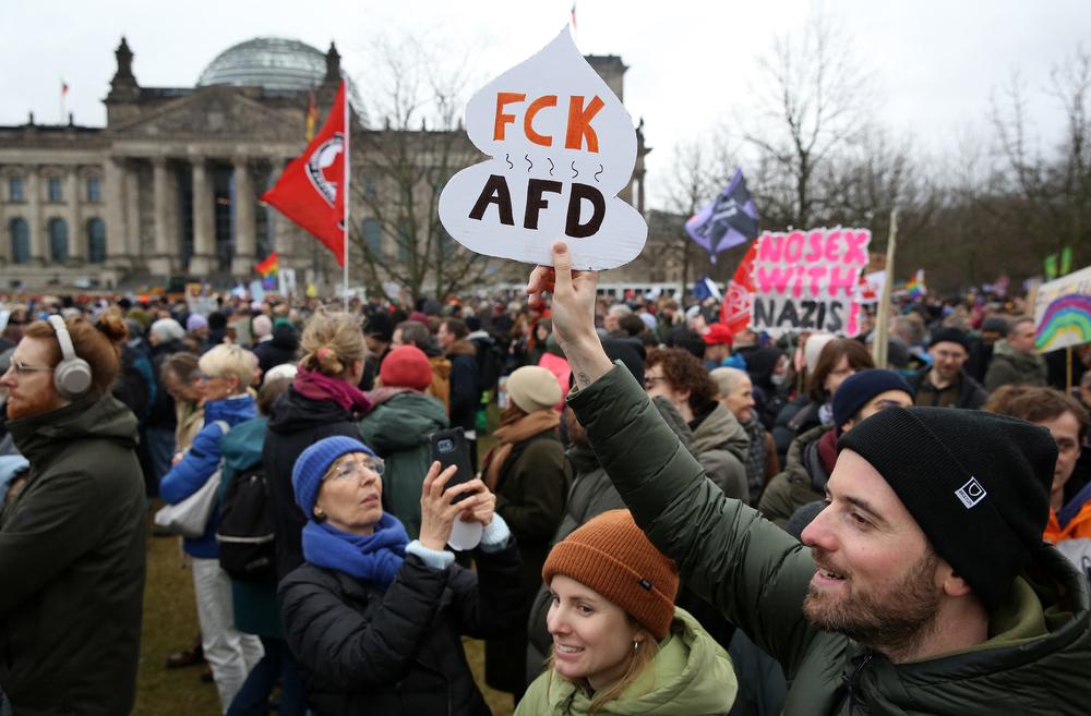 Demonstrationen gegen rechts: 