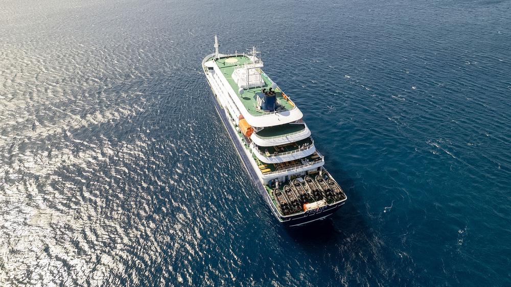 Tödliches Nagervirus: Das Kreuzfahrtschiff »MV Hondius«, aufgenommen am 3. Mai nahe der Kapverden