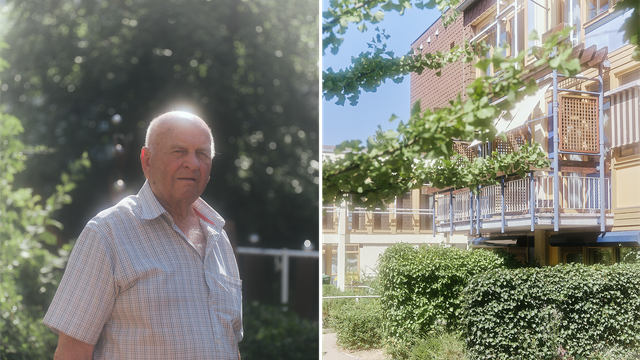 Hitze im Altenheim: Er wartet im Gang. Darauf, dass die Hitze ihn schlafen lässt