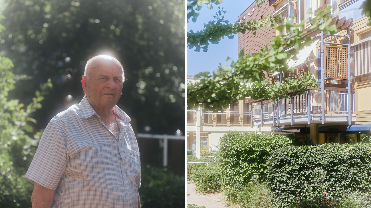 Hitze im Altenheim: Er wartet im Gang. Darauf, dass die Hitze ihn schlafen lässt