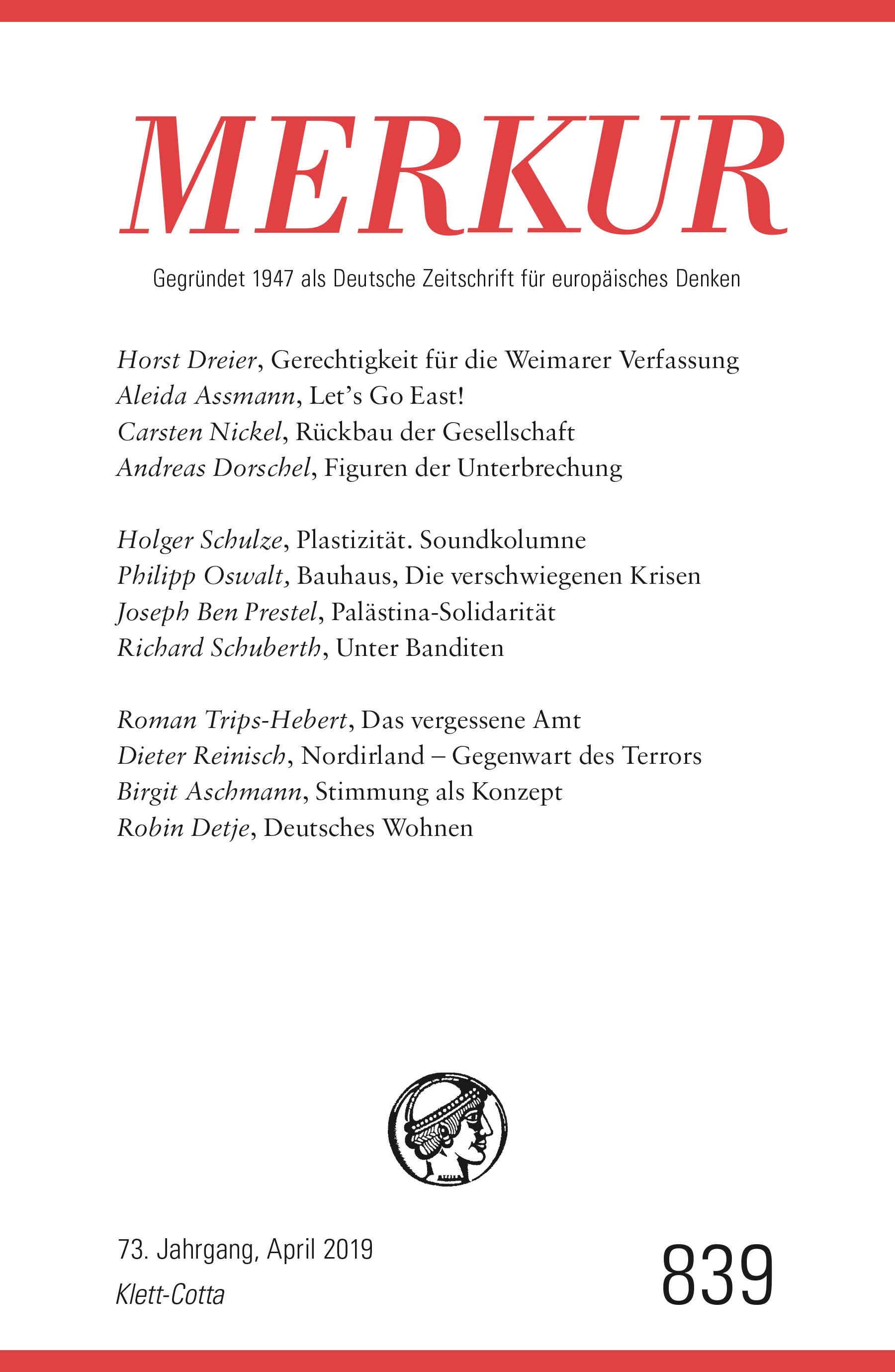 Liberalismus: Dieser Artikel stammt aus der April-Ausgabe des "Merkur".