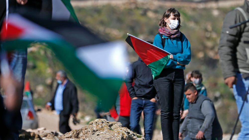 Israel und BDS: Palästinensische Demonstranten in der Westbank, Dezember 2020