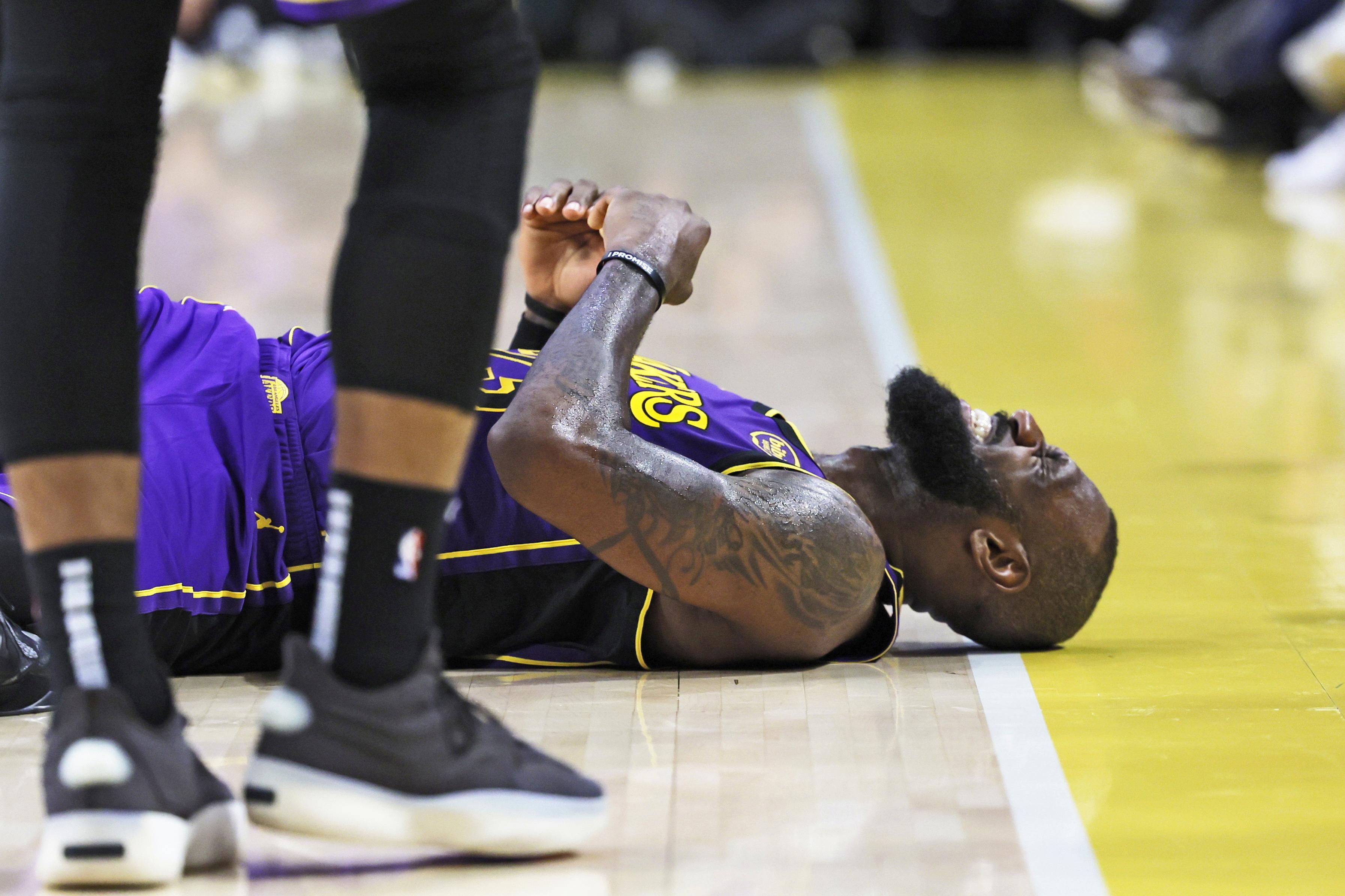 LeBron James on the court