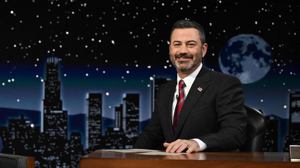 US-Moderator Jimmy Kimmel während seiner Sendung "Jimmy Kimmel Live!"