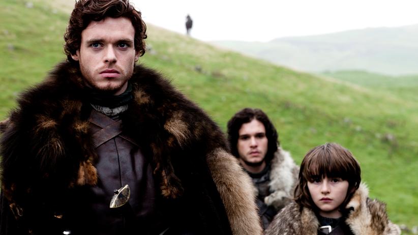 "Game of Thrones": Die Söhne der Stark-Familie in der ersten Staffel (v. l. n. r.): Robb (Richard Madden), der Bastard Jon Snow (Kit Harington) und Bran (Isaac Hempstead-Wright)