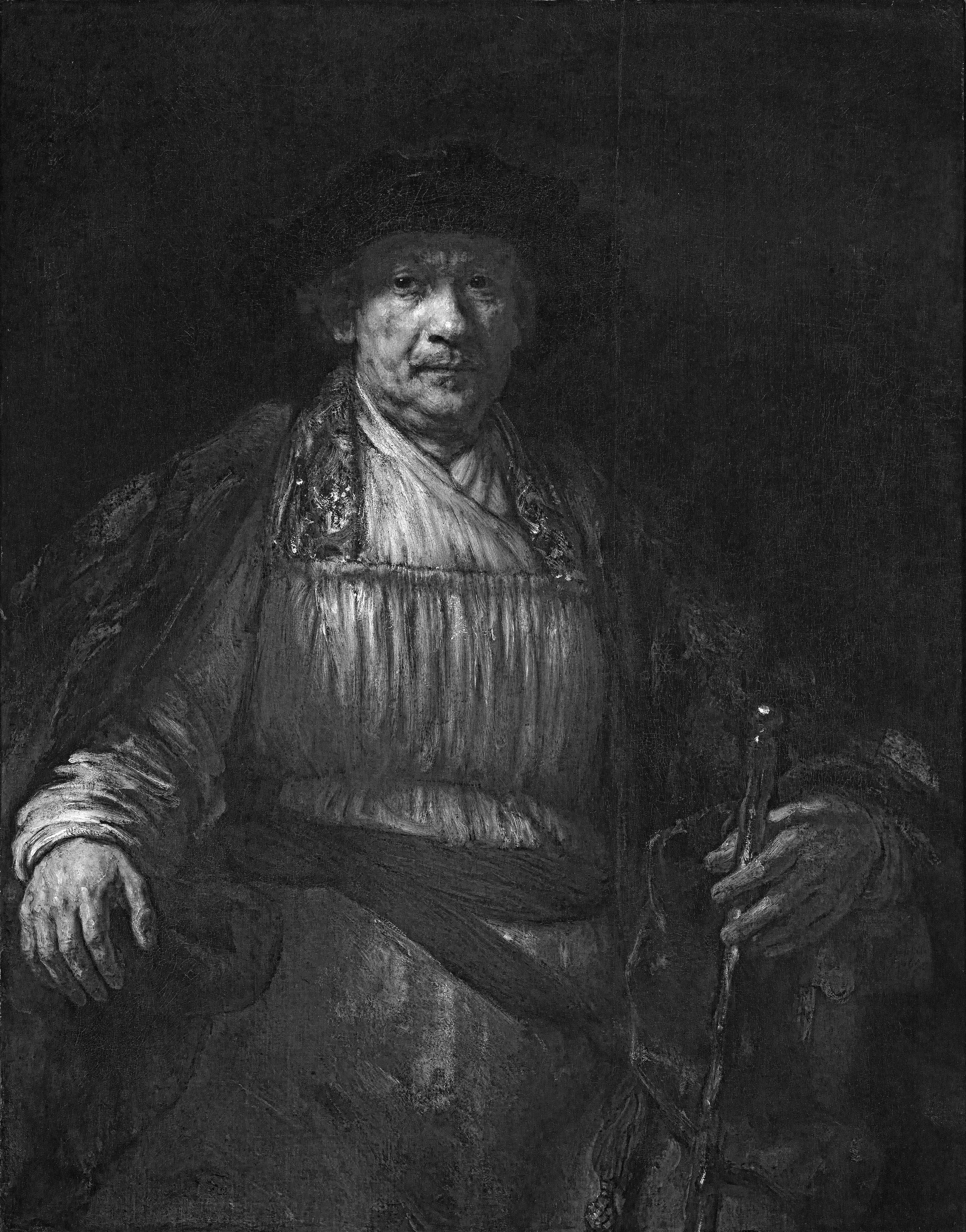 Selbstporträt Rembrandt van Rijns (1606-1669) aus dem Jahre 1658. Öl auf Leinwand, 133,7 cm x 103,8 cm, Frick Collection, New York