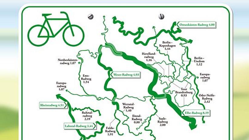 Deutschlandkarte: Radwanderwege | ZEIT ONLINE