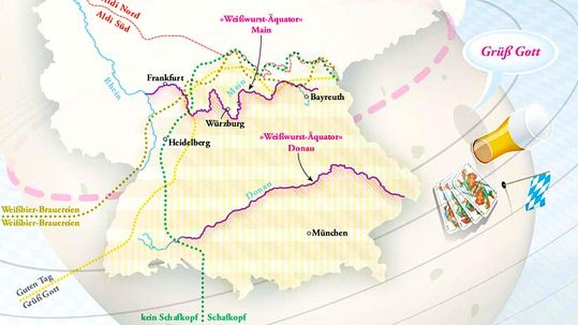 Deutschlandkarte: Grenzgänger zwischen Weißbier und Wurst | ZEIT ONLINE