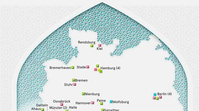 Deutschlandkarte: Moscheen | ZEIT ONLINE