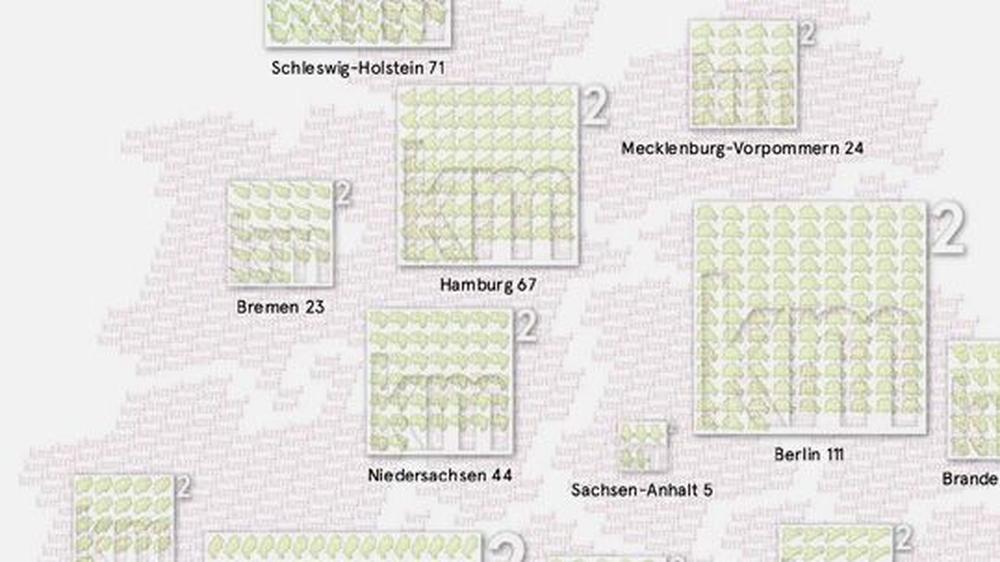 Deutschlandkarte: Größenvergleiche | DIE ZEIT