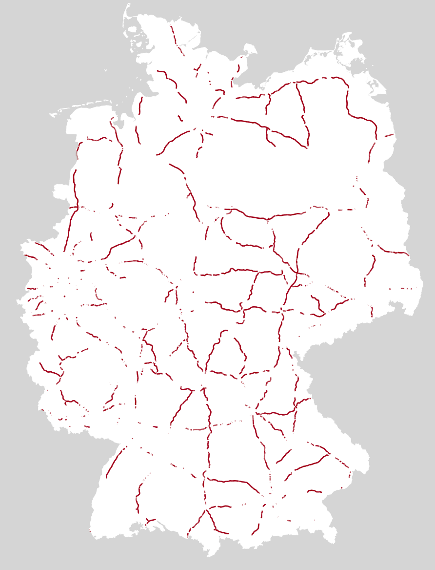 Unbegrenzte Autobahn Deutschland Karte – Karte europa