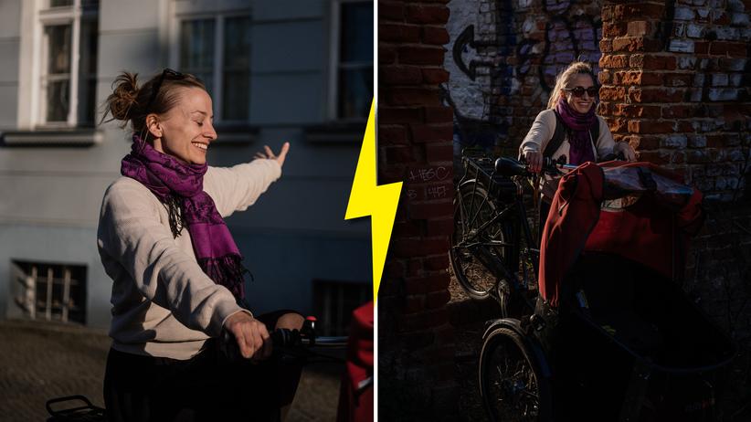 fahren eltern mit fahrrad vor oder hinter dem kind